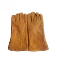 Guantes de soldadura de piel extreme heat fire resistant cow split leather welding safety gloves